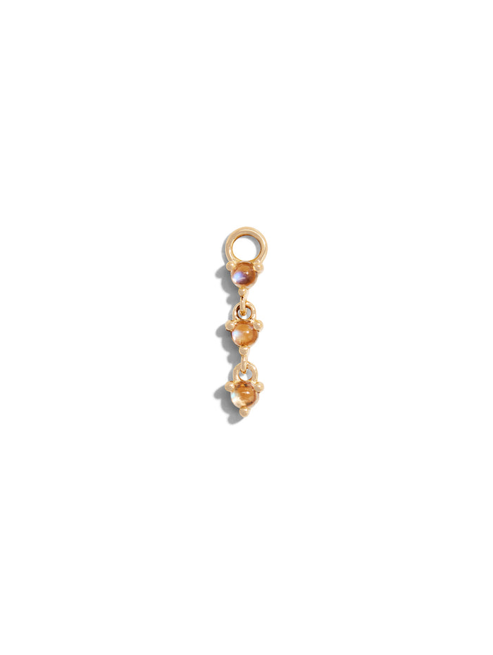 Moonstone Penelope Prong Yellow Gold Charm