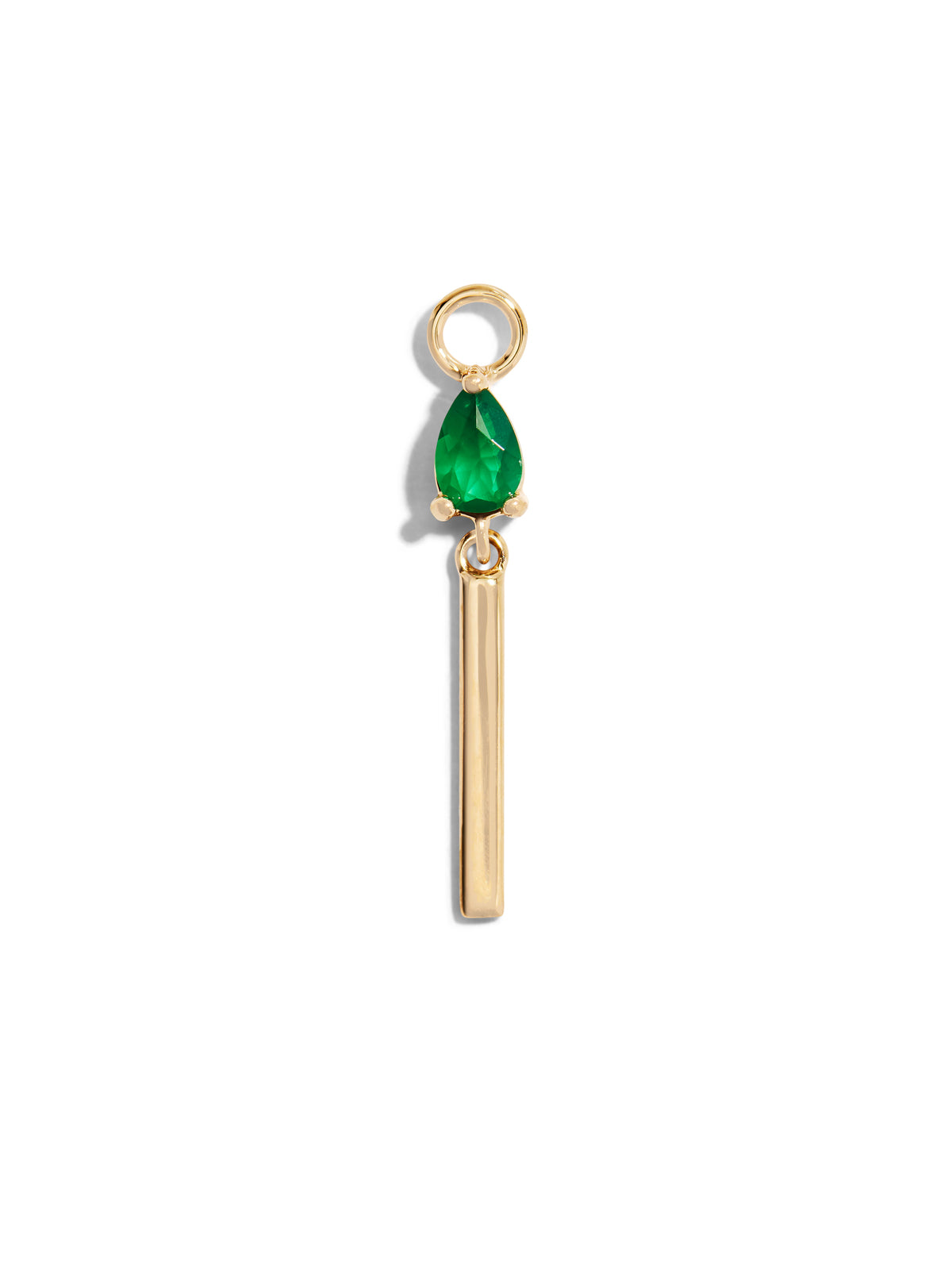 Green Chalcedony Jordana Yellow Gold Charm
