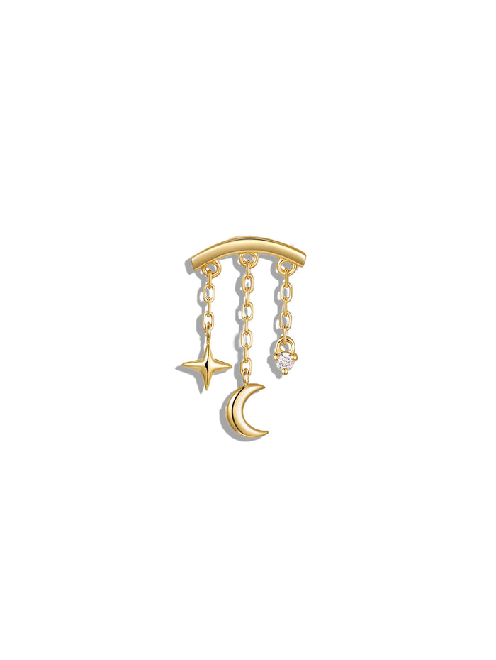 Diamond Cassiopeia Yellow Gold Threadless End