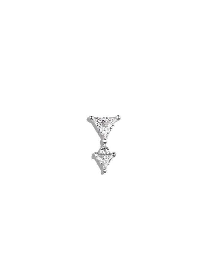 Dreamy CZ White Gold Threadless Stud