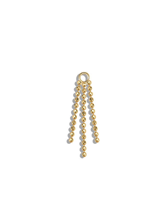 Triple Ball Chain Yellow Gold Charm