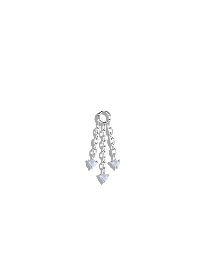 Esme Moonstone White Gold Charm