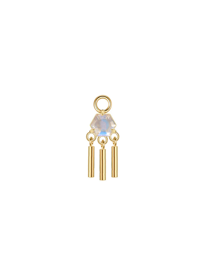 Hex Moonstone Wind Chime Charm