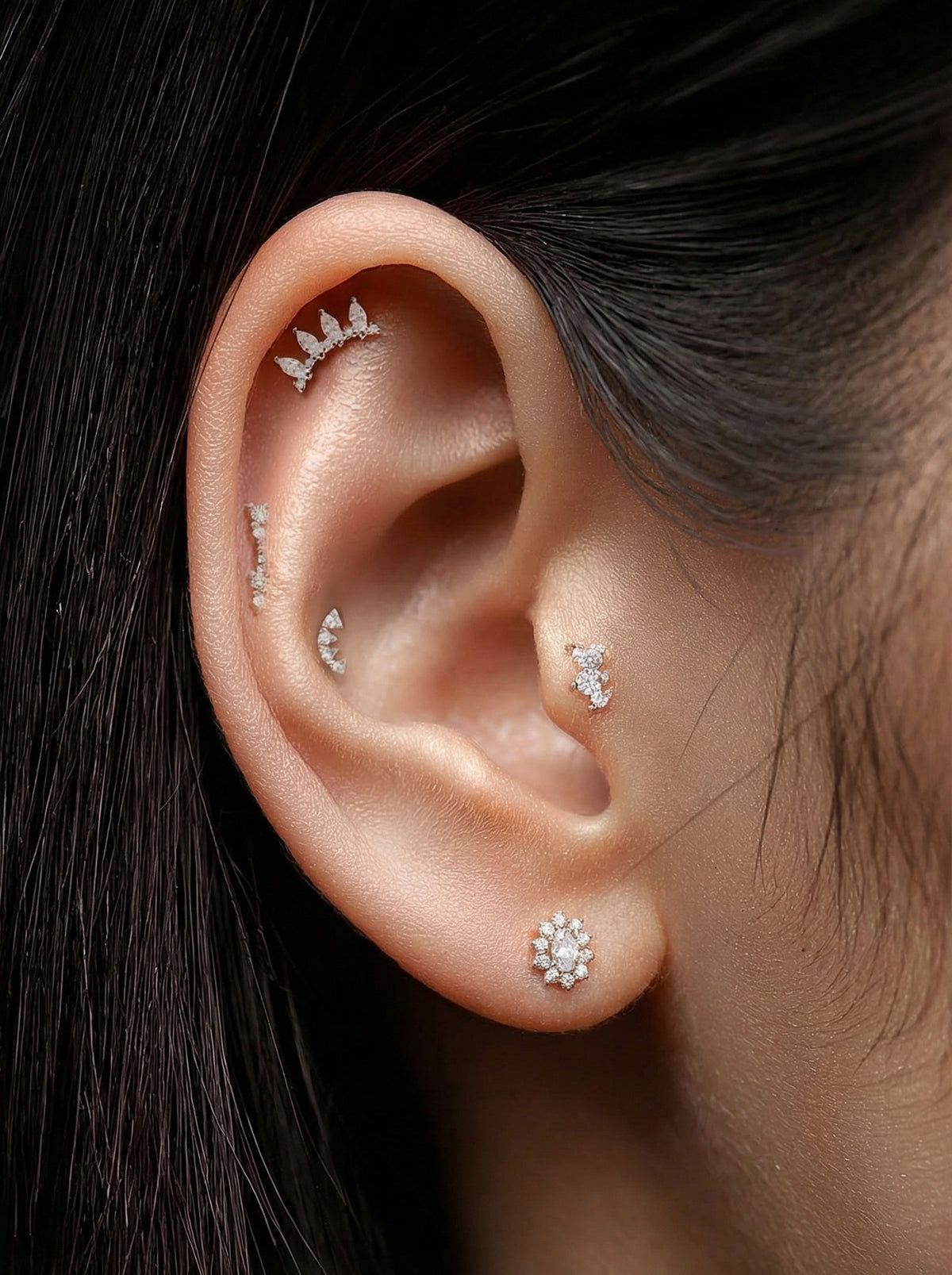 Passion CZ Yellow Gold Threadless End