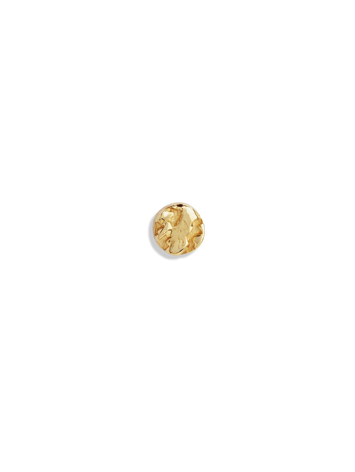 3mm Distortion Disc Pin Yellow Gold Stud
