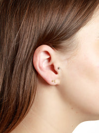 3mm Distortion Disc Pin Yellow Gold Stud