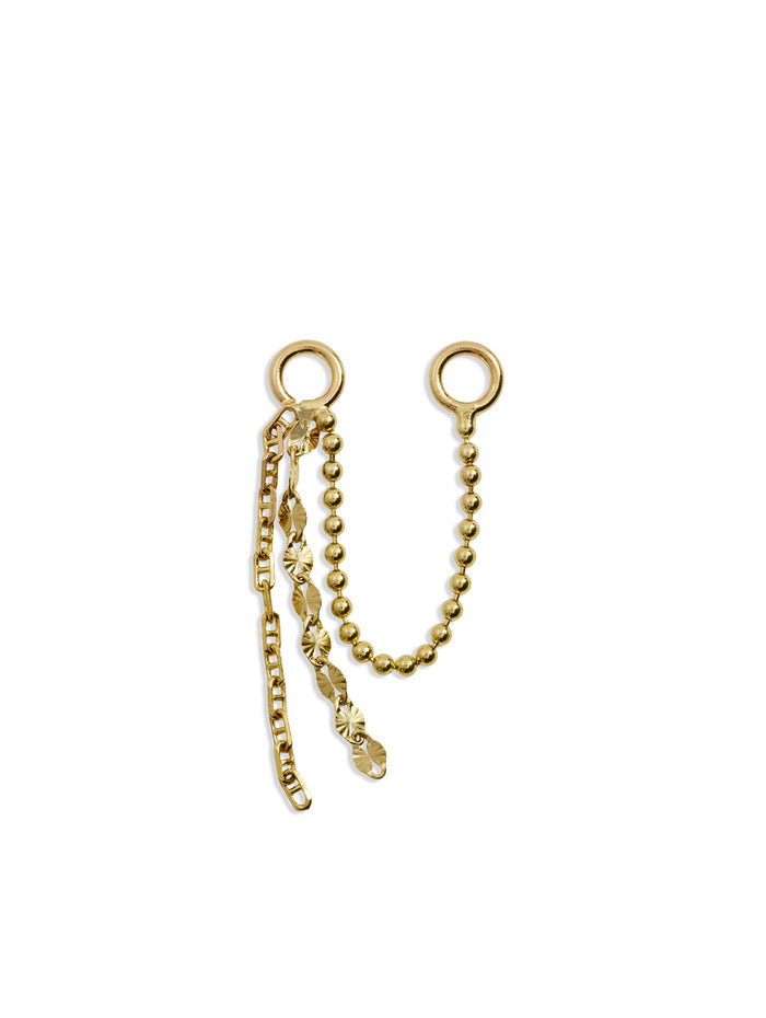 Waterfall Yellow Gold Chain Connector