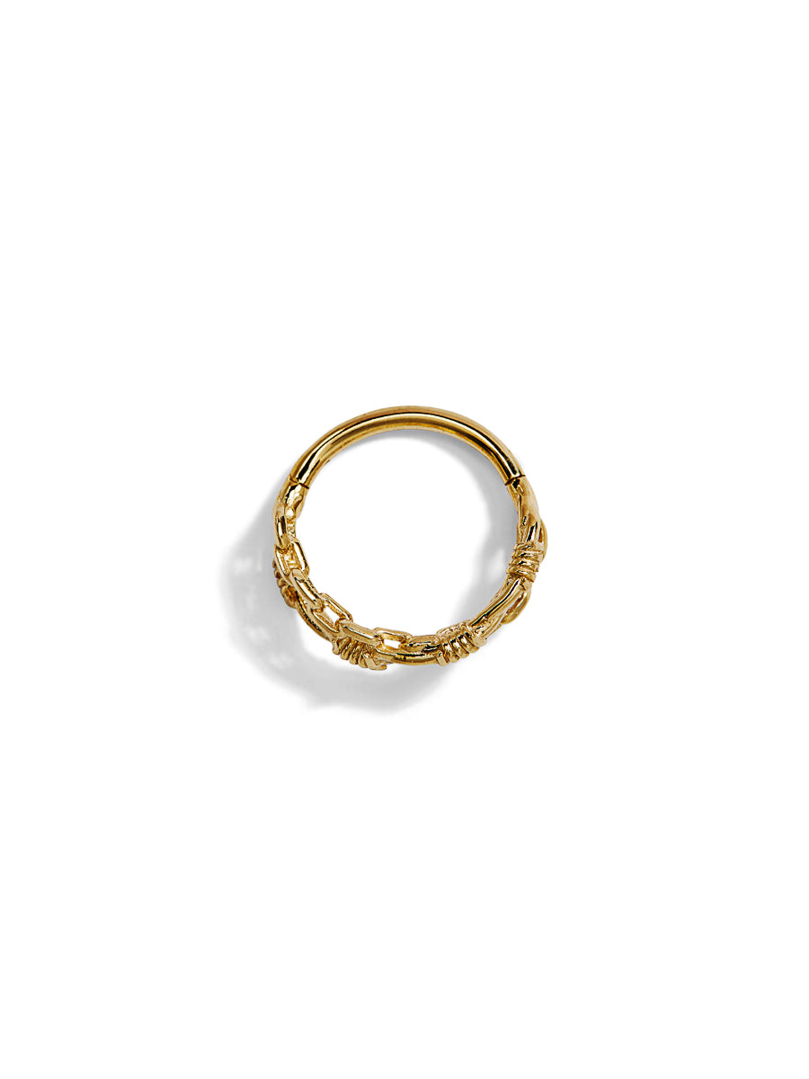 7/16" Fury Yellow Gold Clicker Hoop