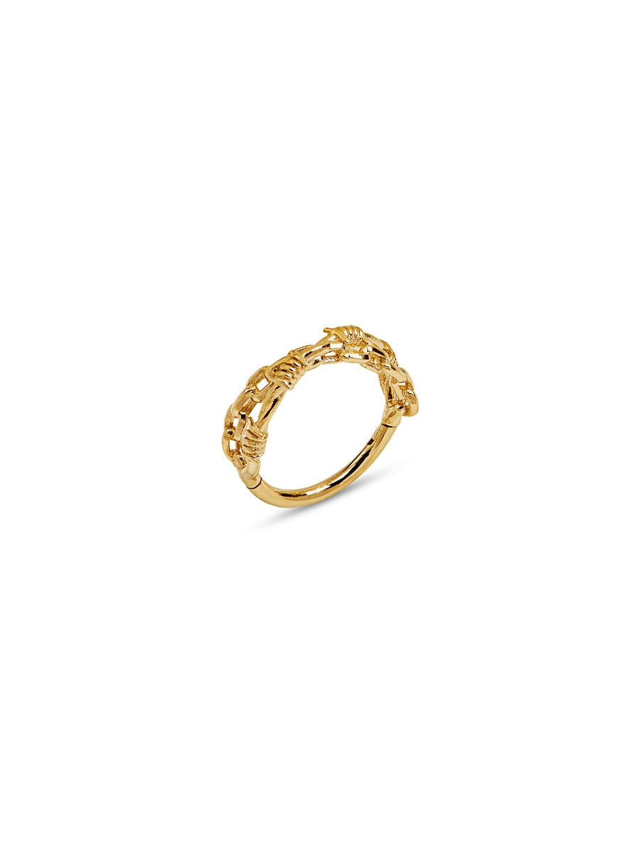 7/16" Fury Yellow Gold Clicker Hoop