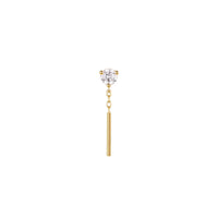 Tease CZ Yellow Gold Threadless Stud