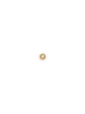 Petite Opal Nugget Yellow Gold Threaded Stud