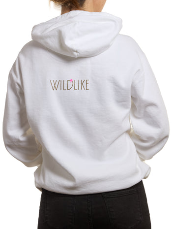 Make Like Not War White Hooded Sweatshirt