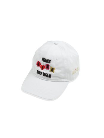 Make Like Not War White Baseball Hat