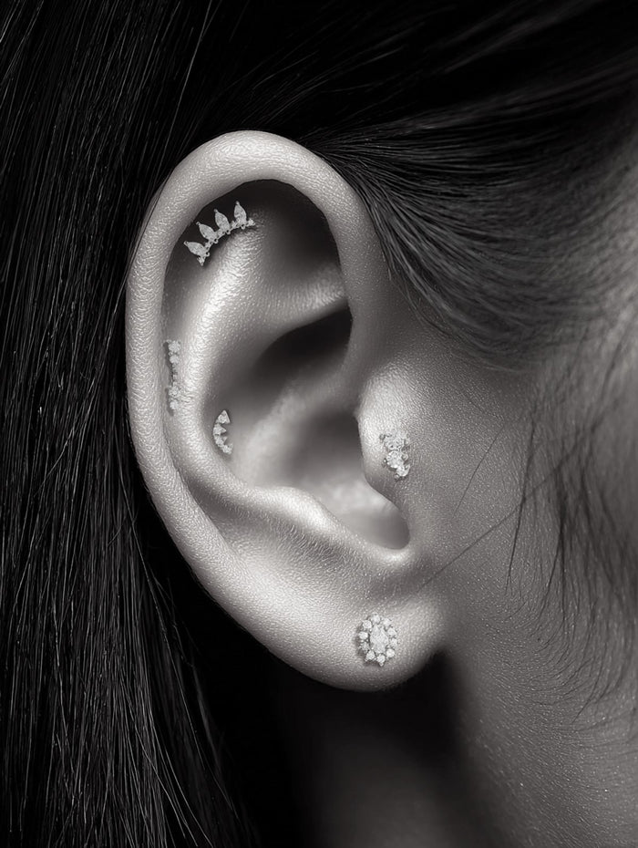 Passion CZ White Gold Threadless End