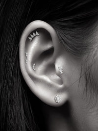 Passion CZ White Gold Threadless End