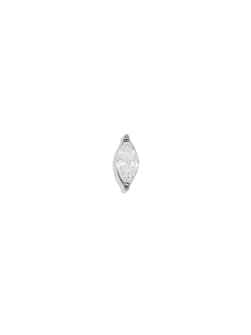 Diamond Marquise White Gold Stud