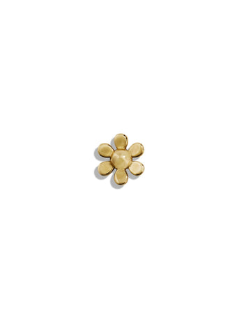 Daisy Yellow Gold Single Stud Earring