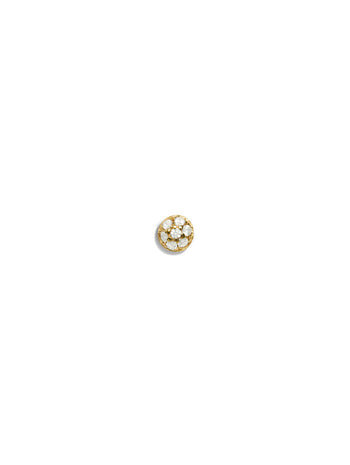 2.2mm Yellow Gold Pavé Ball Stud Single