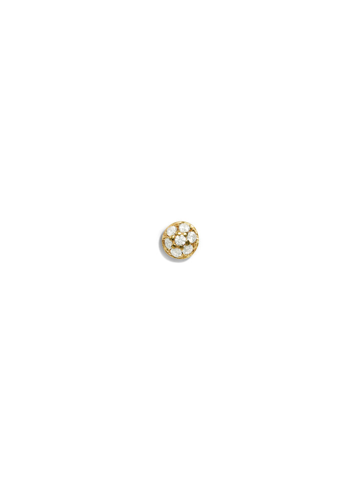 2.2mm Yellow Gold Pavé Ball Stud