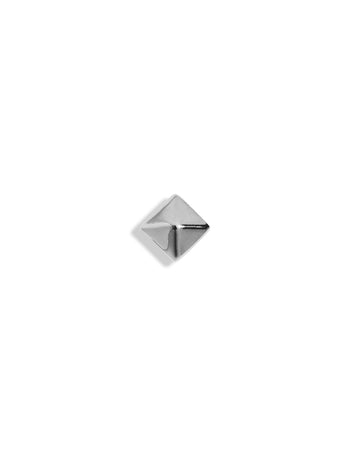 3mm Pyramid White Gold Single Stud Earring