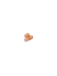 Small Three Ball Cluster Rose Gold Single Stud