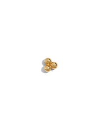 Small Three Ball Cluster Yellow Gold Single Stud