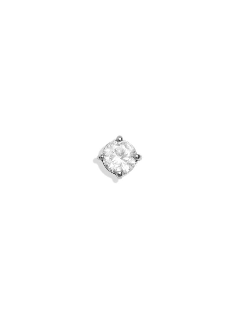 3mm Diamond White Gold Stud