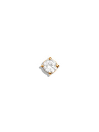 3mm Diamond Yellow Gold Single Stud