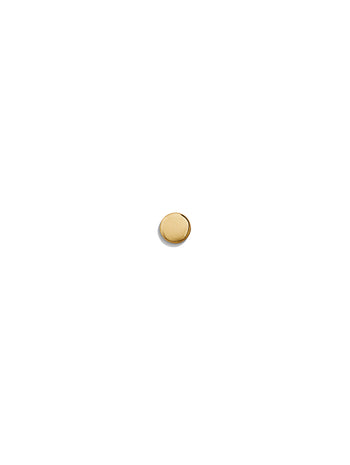 Teeny Circle Motif Yellow Gold Single Stud