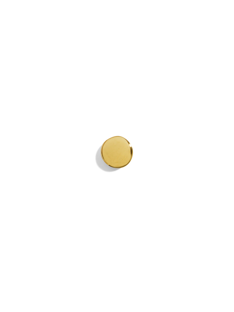 Circle Motif Yellow Gold Stud