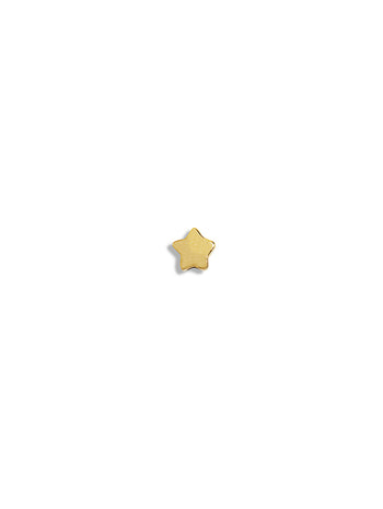 Teeny Star Motif Yellow Gold Single Stud