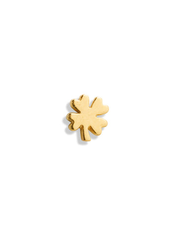 Lucky Clover Yellow Gold Stud