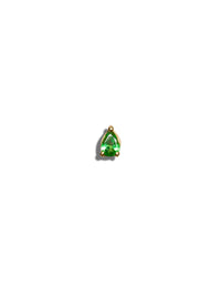 Tsavorite Pear Yellow Gold Single Stud