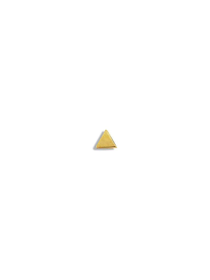 Teeny Triangle Motif Yellow Gold Stud