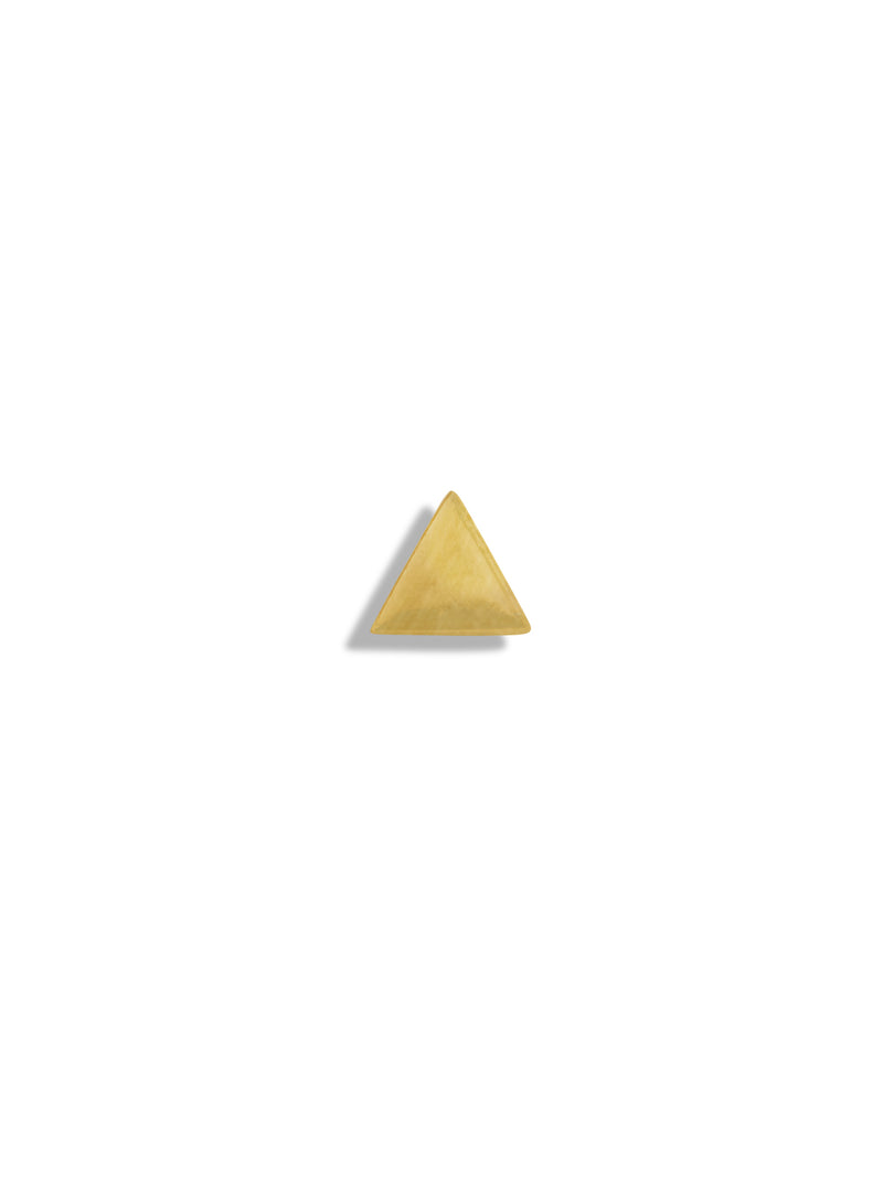 Triangle Motif Yellow Gold Single Stud