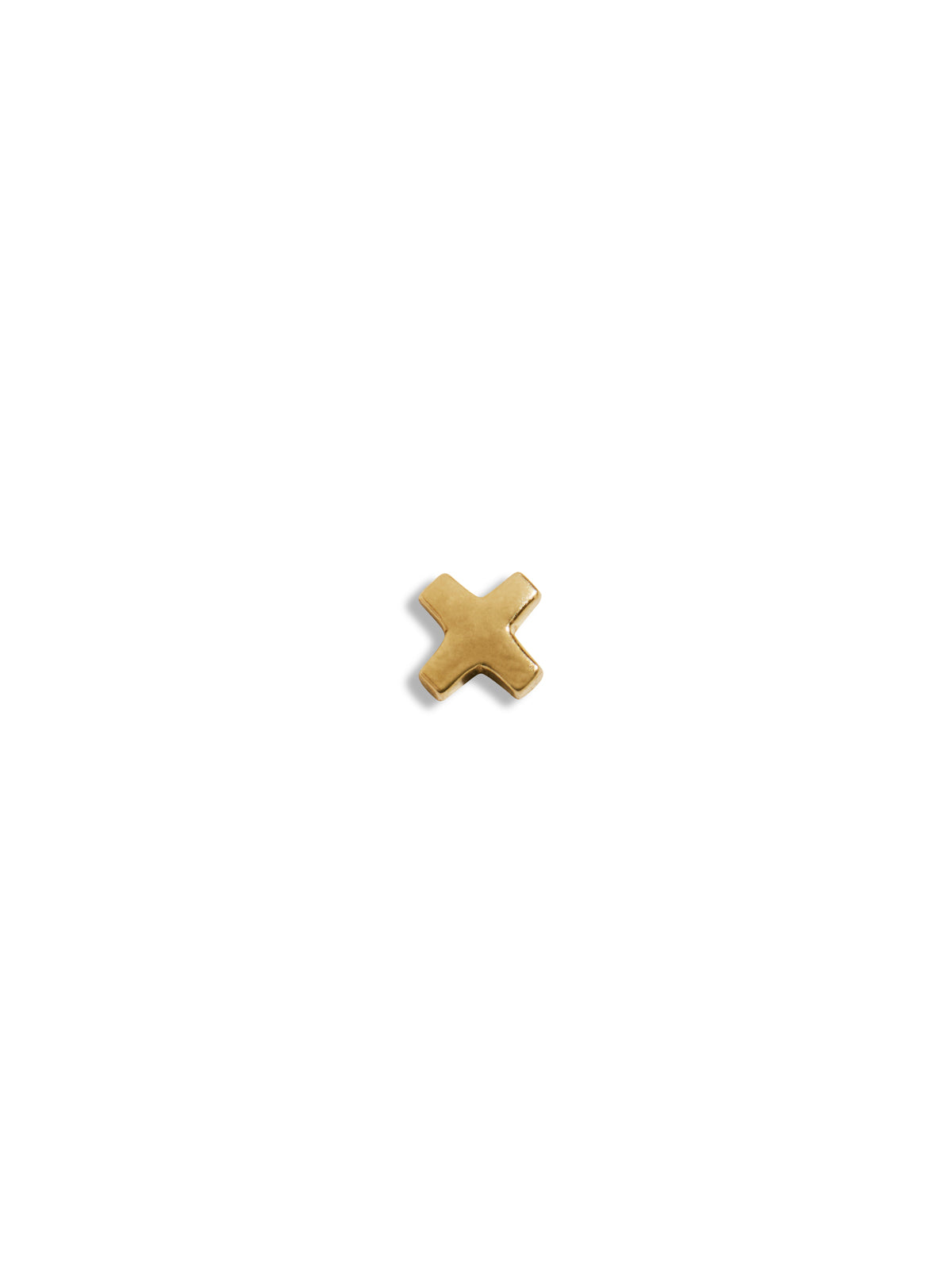 Teeny X Motif Yellow Gold Stud