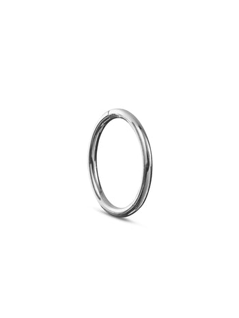 10mm White Gold Clicker Hoop