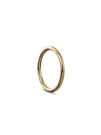 10mm Yellow Gold Clicker Single Hoop Earring