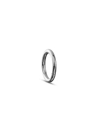 6.5mm White Gold Clicker Single Hoop Earring