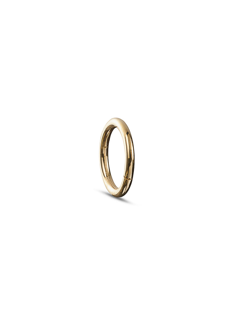 6.5mm Yellow Gold Clicker Single Hoop Earring