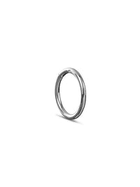 8mm White Gold Clicker Single Hoop Earring