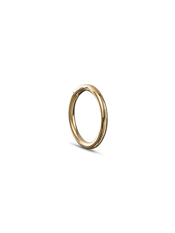 8mm Yellow Gold Clicker Single Hoop Earring