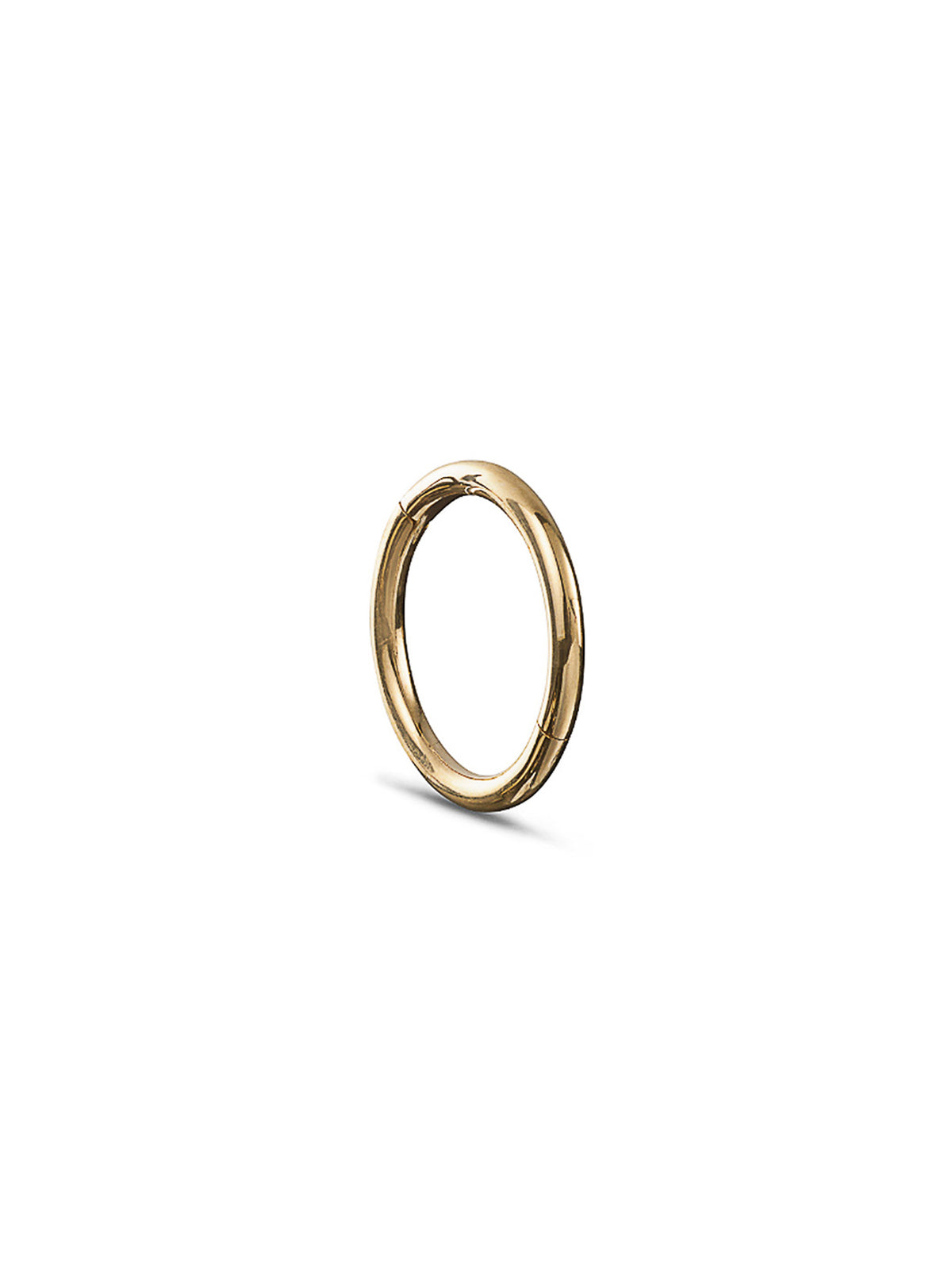 8mm Yellow Gold Clicker Single Hoop Earring