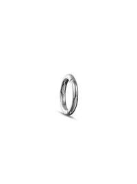 5mm White Gold Clicker Single Hoop Earring