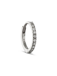 Lab-Grown Diamond Pavè White Gold Hoop
