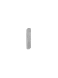 6.5mm White Gold Bar Single Stud