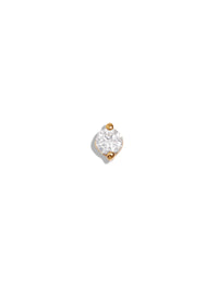 2.5mm Diamond Yellow Gold Single Stud