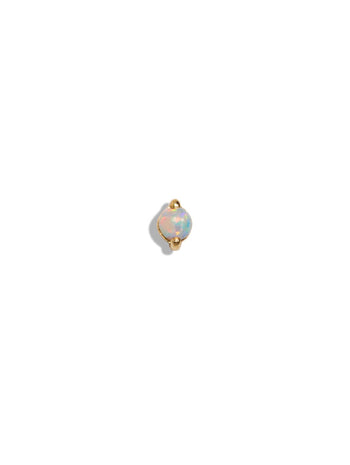 Tiny Opal Yellow Gold Single Stud