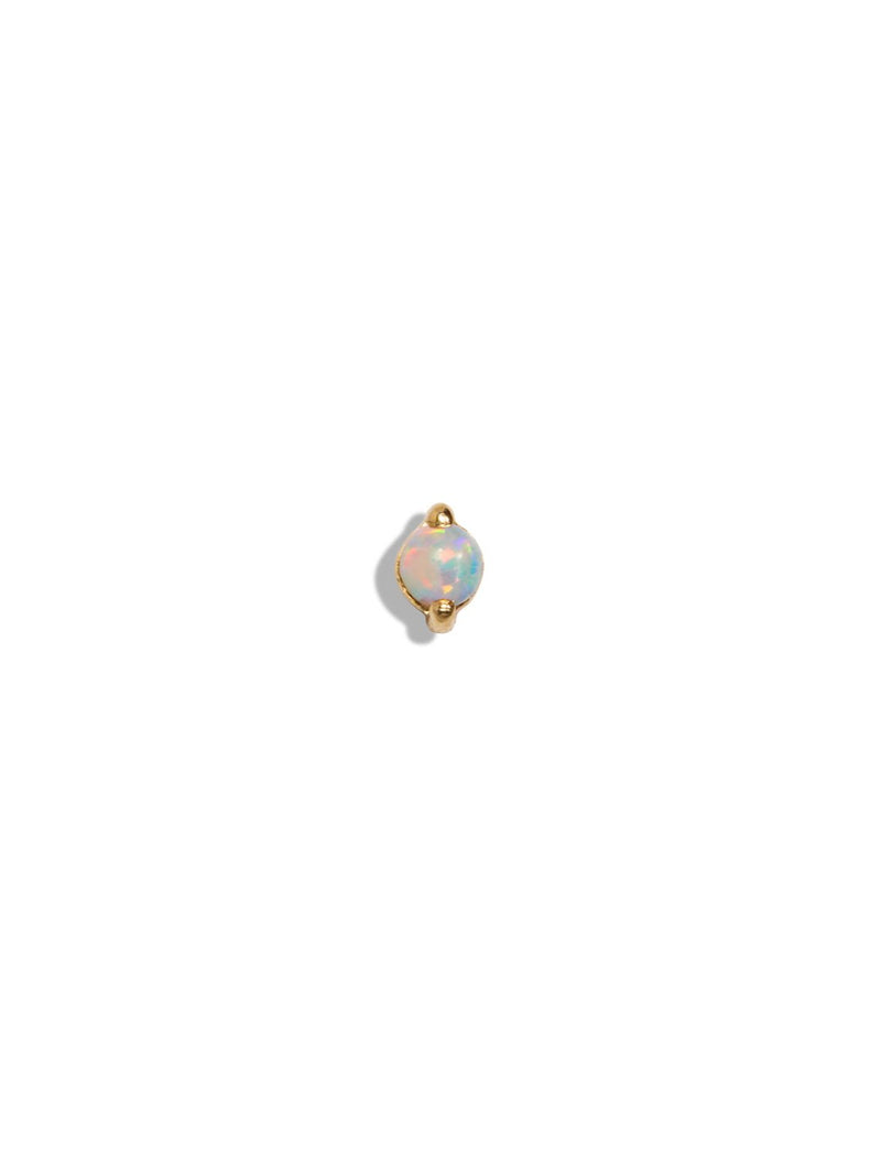 Tiny Opal Yellow Gold Single Stud