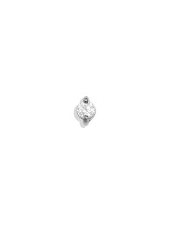 Tiny Diamond White Gold Single Stud